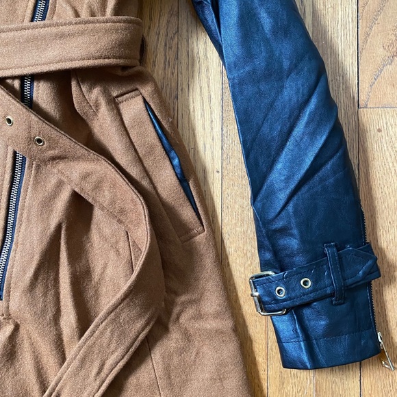 Bebe Brown Wool Trench Coat-Read description. - Picture 4 of 13